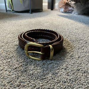 Coach braided leather belt